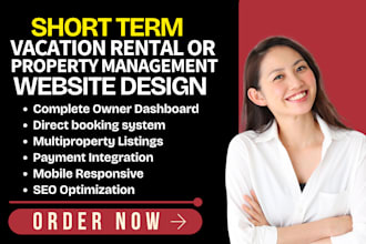 build a vacation rental website property management short term rental website