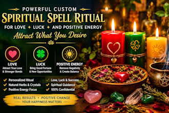 perform a powerful custom spiritual spell ritual for love luck and positive need