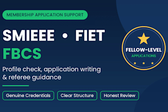 help you prepare your smieee, fiet or fbcs application with references