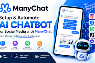 setup manychat automation for social media many chat ai chatbot