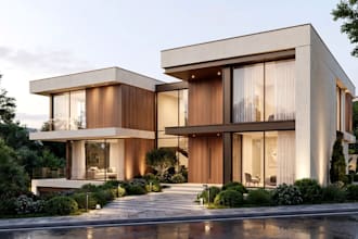 do modern exterior and interior architectural building facade design