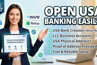 do usa bank creation, slash, relay, get physical address and proof of address