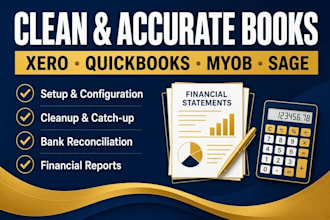 maintenance and configuration xero bookkeeping, quickbooks, myob, reckon, sage