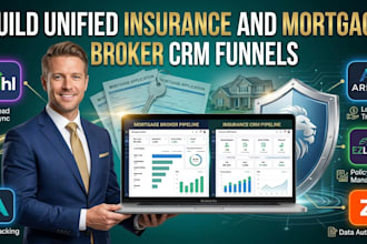 build unified insurance, mortgage broker CRM funnels in gohighlevel ezlynx arive