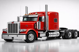 create realistic 3d truck models with textures for game, animation and rendering