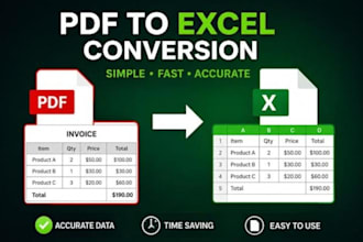 convert bank statements and PDF files to excel