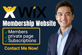 build wix membership website with subscription and private pages