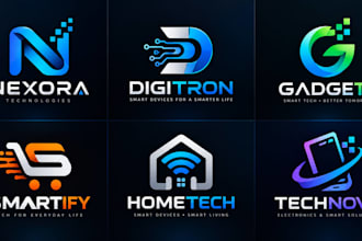 design a professional electronics, technology smart devices, digital gadget logo
