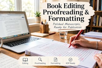 proofread, edit your fiction and nonfiction manuscript