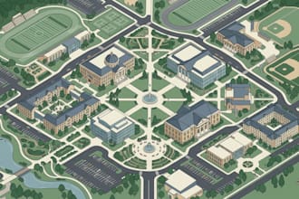 create campus maps, school maps, building plans and wayfinding maps