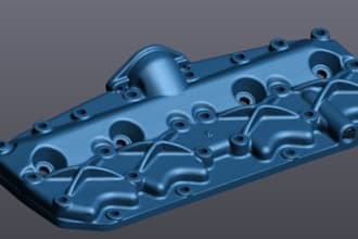 reverse engineer automotive parts, scan to cad, diffusers, brackets, mounts