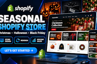 design a christmas halloween shopify store