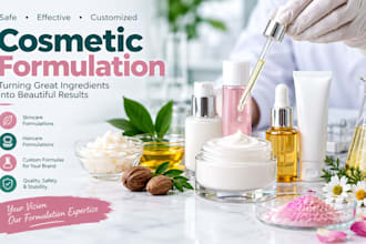 develop a professional skincare formula with full ingredient list and process