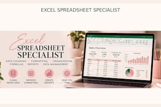 create, clean and organise professional excel spreadsheets