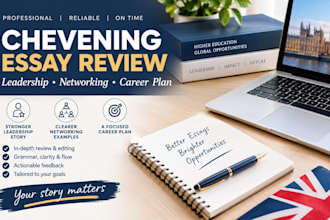 review and edit your chevening leadership networking and career plan essays