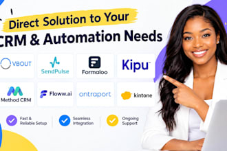 setup vbout sendpulse formaloo kipu method CRM floww ai ontraport kintone