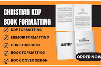 kdp christian book formatting memoir paperback formatting book cover design