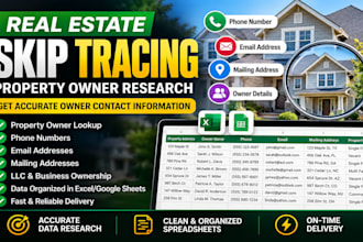 do real estate skip tracing and property owner research