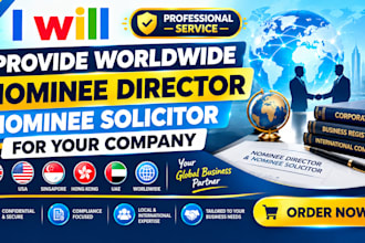 provide worldwide nominee director ,nominee solicitor for your company