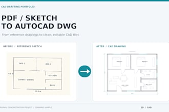 convert PDF or sketches to autocad dwg
