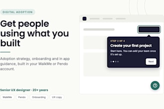 build walkme or pendo onboarding, walkthroughs and in app guidance