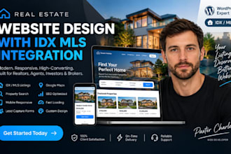 build real estate wordpress website with idx integration mls property listings