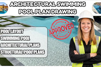 architectural swimming pool structural plans construction and permit drawing