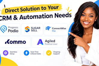 progress podio sugar sell connectwise psa kommo positive user agiled