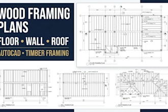 draw wood framing plans, timber framing and residential construction drawings
