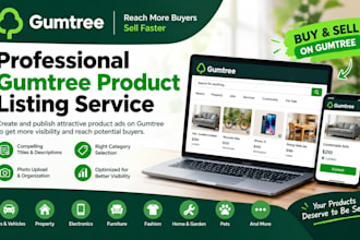 create and list product on gumtree classified ads website for buying and selling