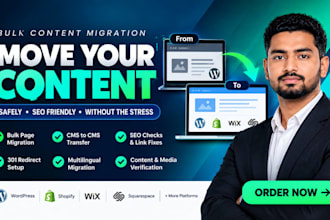 bulk website content migration referring URL redirect multilingual website