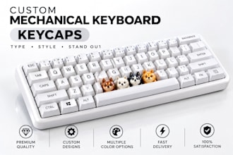 design custom artisan keycaps for mechanical keyboards 3d printable and stl file