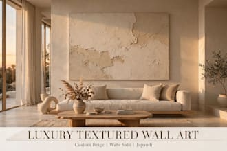 create luxury textured abstract art for your modern home decor