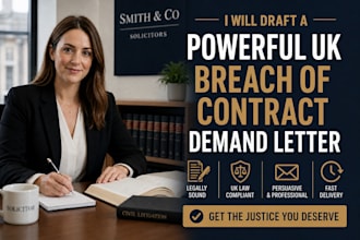 draft powerful UK breach of contract demand letter