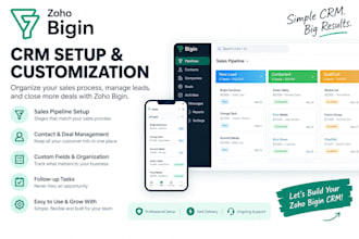 set up your zoho bigin CRM sales pipeline and fields