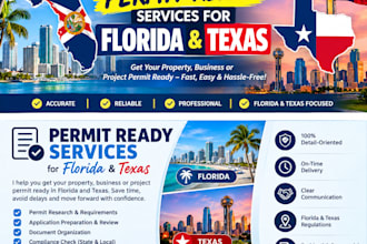 prepare permit documents and assist with florida and texas