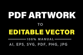 convert PDF artwork into editable ai svg and eps files