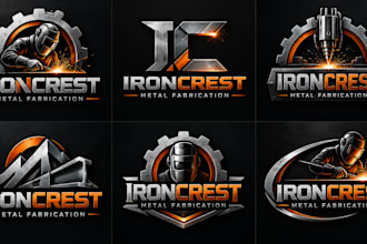 design a modern welding, machinery engineering industry metal fabrication logo