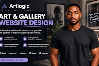 design artlogic website, art gallery website and artist portfolio