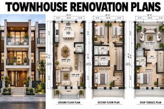 create townhouse renovation plans with professional cad documentation