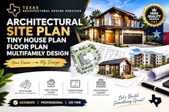 do texas architectural site plan, tiny house plan, floor plan multifamily design