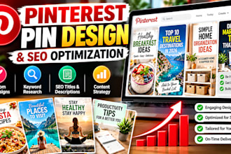 design eye catching pins and optimize your pinterest SEO