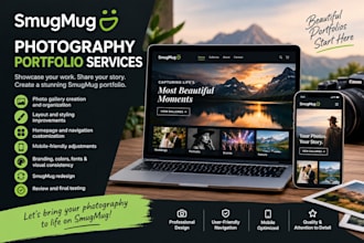 design customize or redesign your smugmug photography website