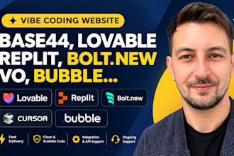 build base44 ai website vibe coding with lovable replit, base44 website