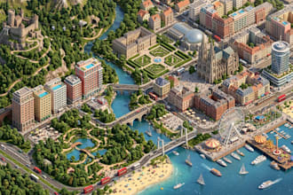 design 3d tourist maps, destination maps, attration maps and travel guides