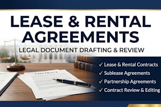draft or review lease agreements rental contracts and legal documents