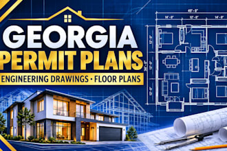 provide georgia engineering drawings building permit plan and floor plan drawing