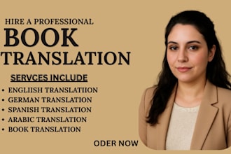 translate your book, or manuscript into english, french, and