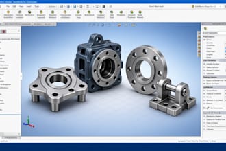 design mechanical parts brackets housing solidworks cad