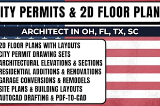 do city permit drawing as an architect in ohio, texas, florida